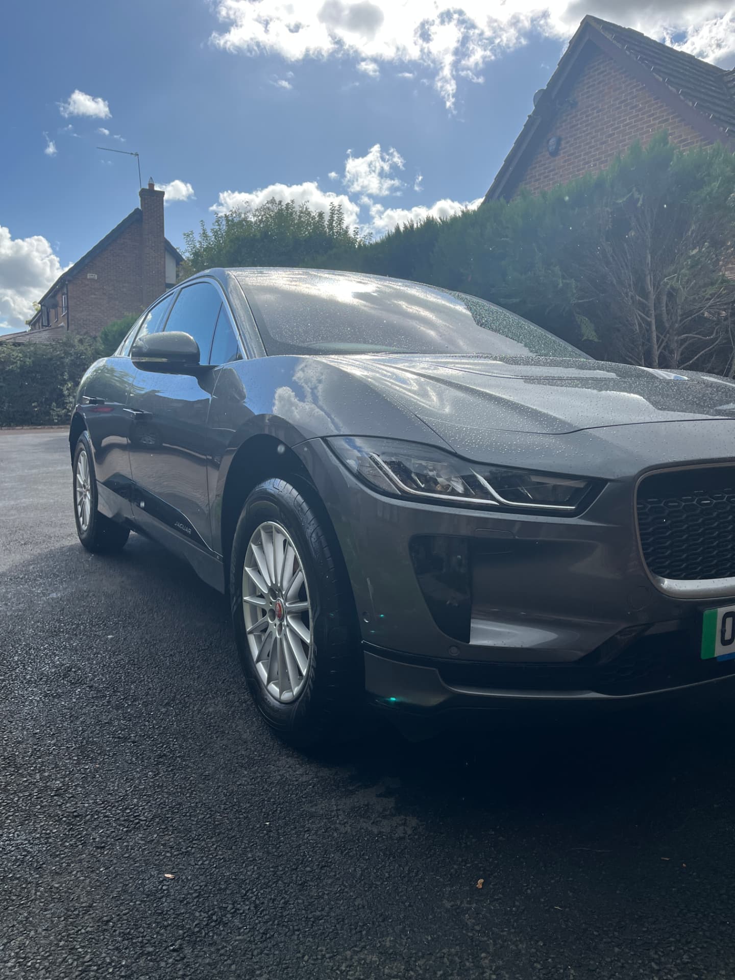 Grey Jaguar I-Pace after a valet