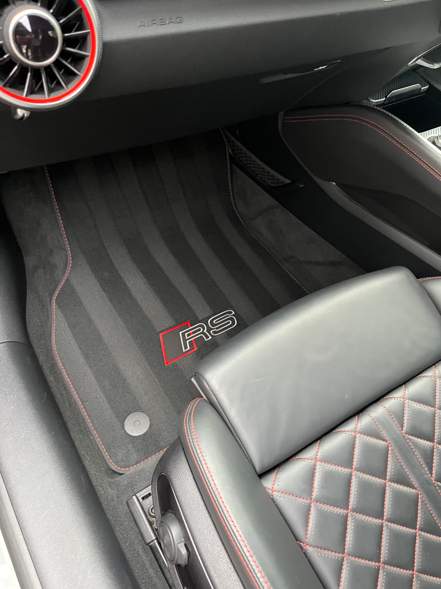 Audi TT RS footwell after interior clean