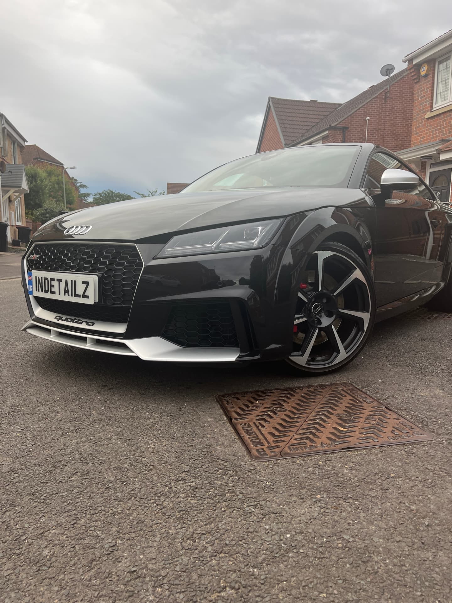 Black Audi TT RS after a detail
